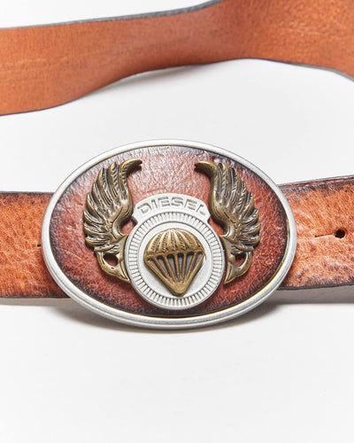 Vintage  Diesel Chunky Buckle Leather Belt - W32-W36