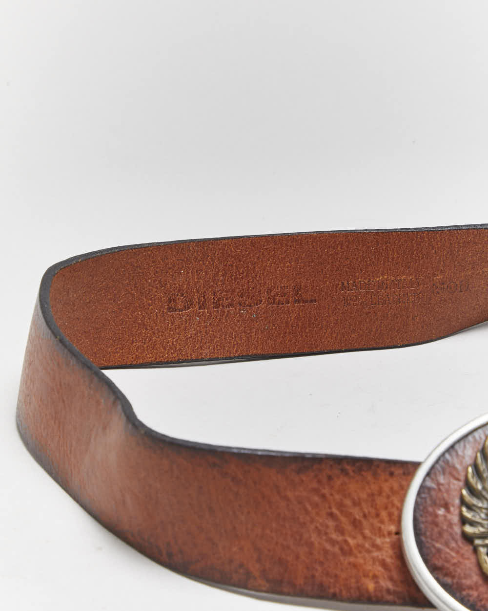 Vintage  Diesel Chunky Buckle Leather Belt - W32-W36