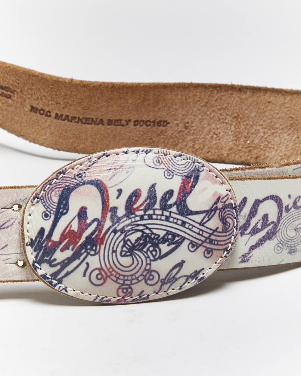 小物 rare y2k 00s archive DIESEL Leather Belt Vintage Y2k 00s Diesel Leather Belt - W32-W37 – Rokit