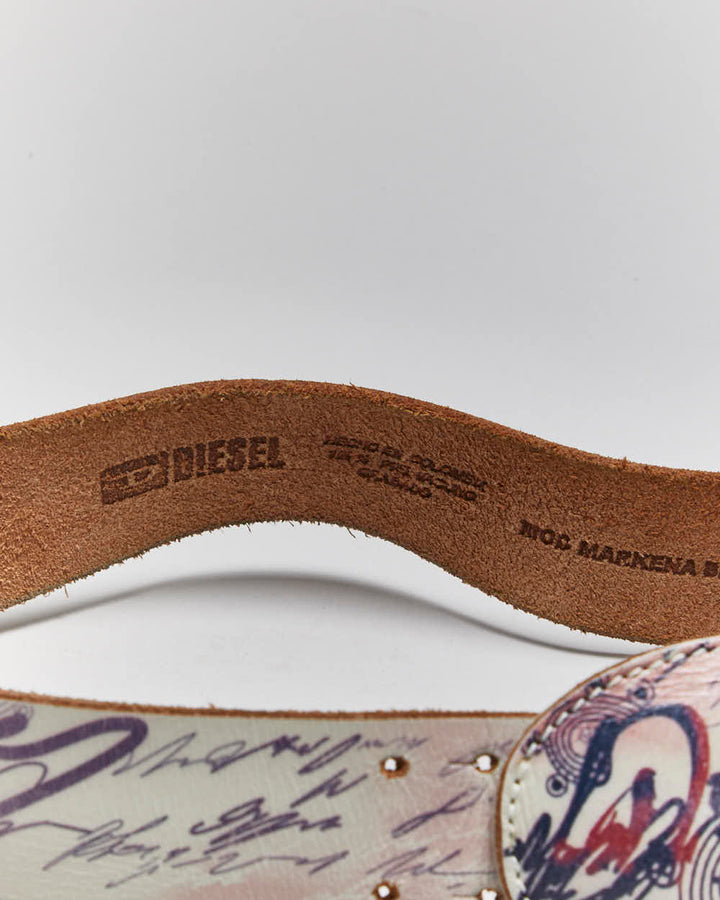 Vintage Y2k 00s Diesel Leather Belt - W32-W37 – Rokit
