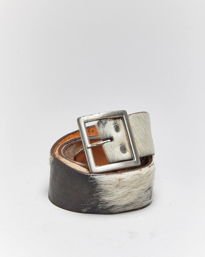 Vintage Y2k 00s Brave Cow Hide Leather Belt - W30-W34