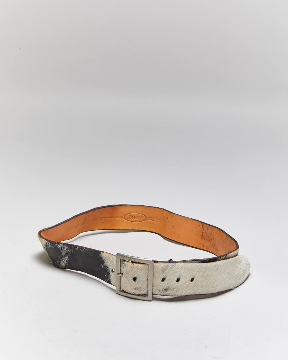 Vintage Y2k 00s Brave Cow Hide Leather Belt - W30-W34