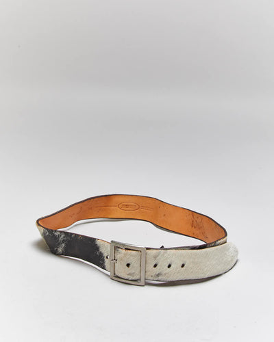 Vintage Y2k 00s Brave Cow Hide Leather Belt - W30-W34