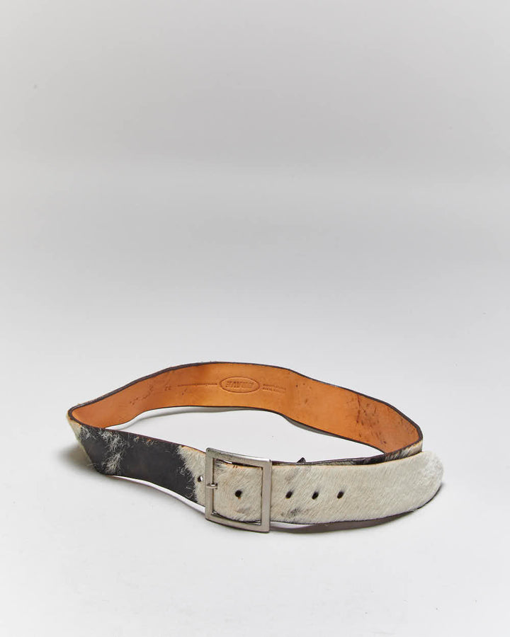 Vintage Y2k 00s Brave Cow Hide Leather Belt - W30-W34