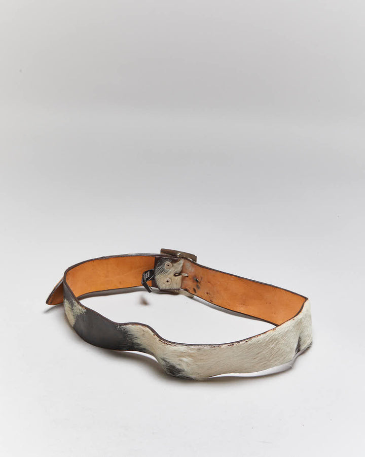 Vintage Y2k 00s Brave Cow Hide Leather Belt - W30-W34