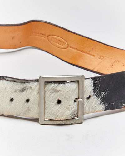 Vintage Y2k 00s Brave Cow Hide Leather Belt - W30-W34