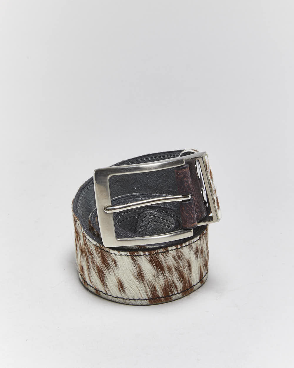 Vintage Pony Hair Leather Belt - W35-W39