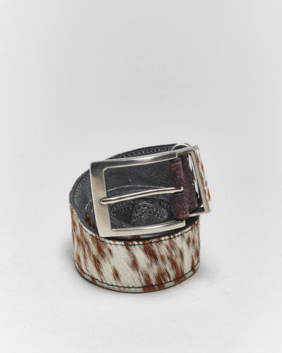 Vintage Pony Hair Leather Belt - W35-W39