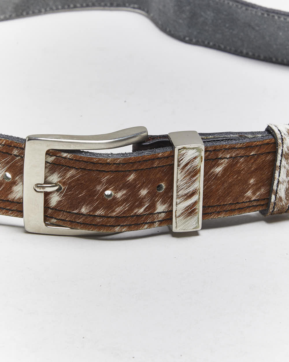 Vintage Pony Hair Leather Belt - W35-W39