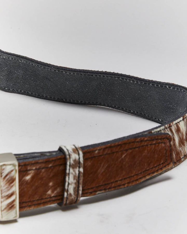 Vintage Pony Hair Leather Belt - W35-W39