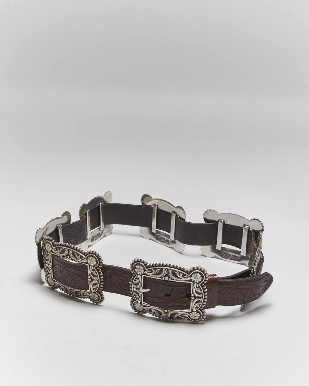 Vintage Nocona Multi Buckle Leather Belt - W33-W36