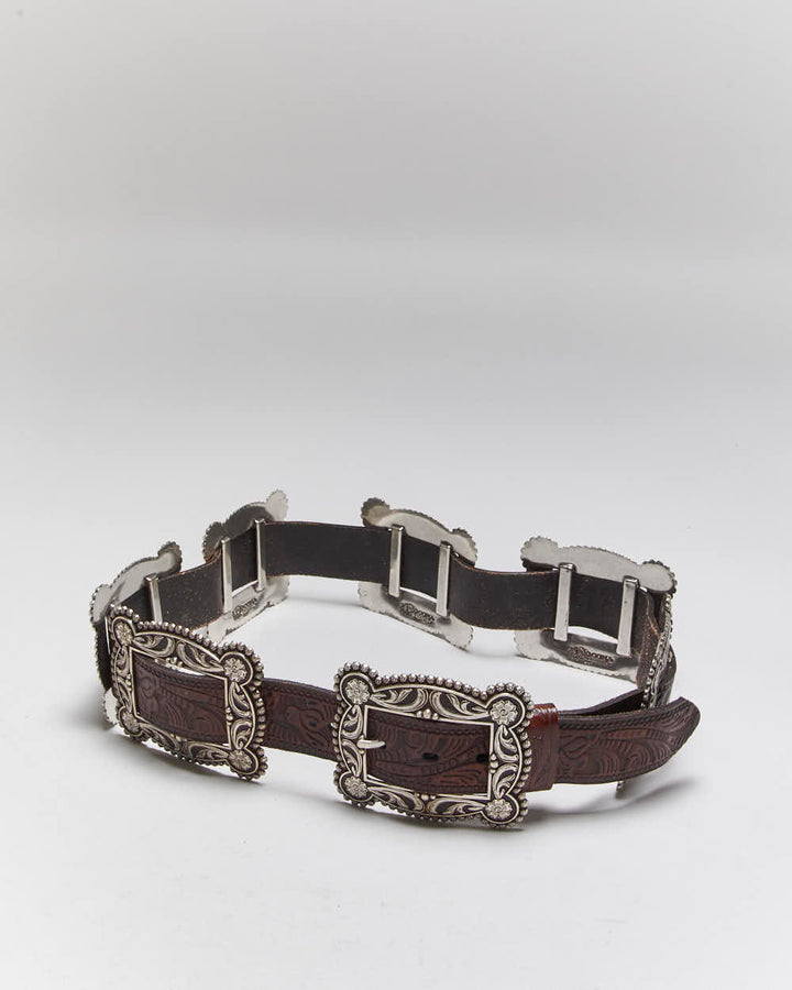Vintage Nocona Multi Buckle Leather Belt - W33-W36