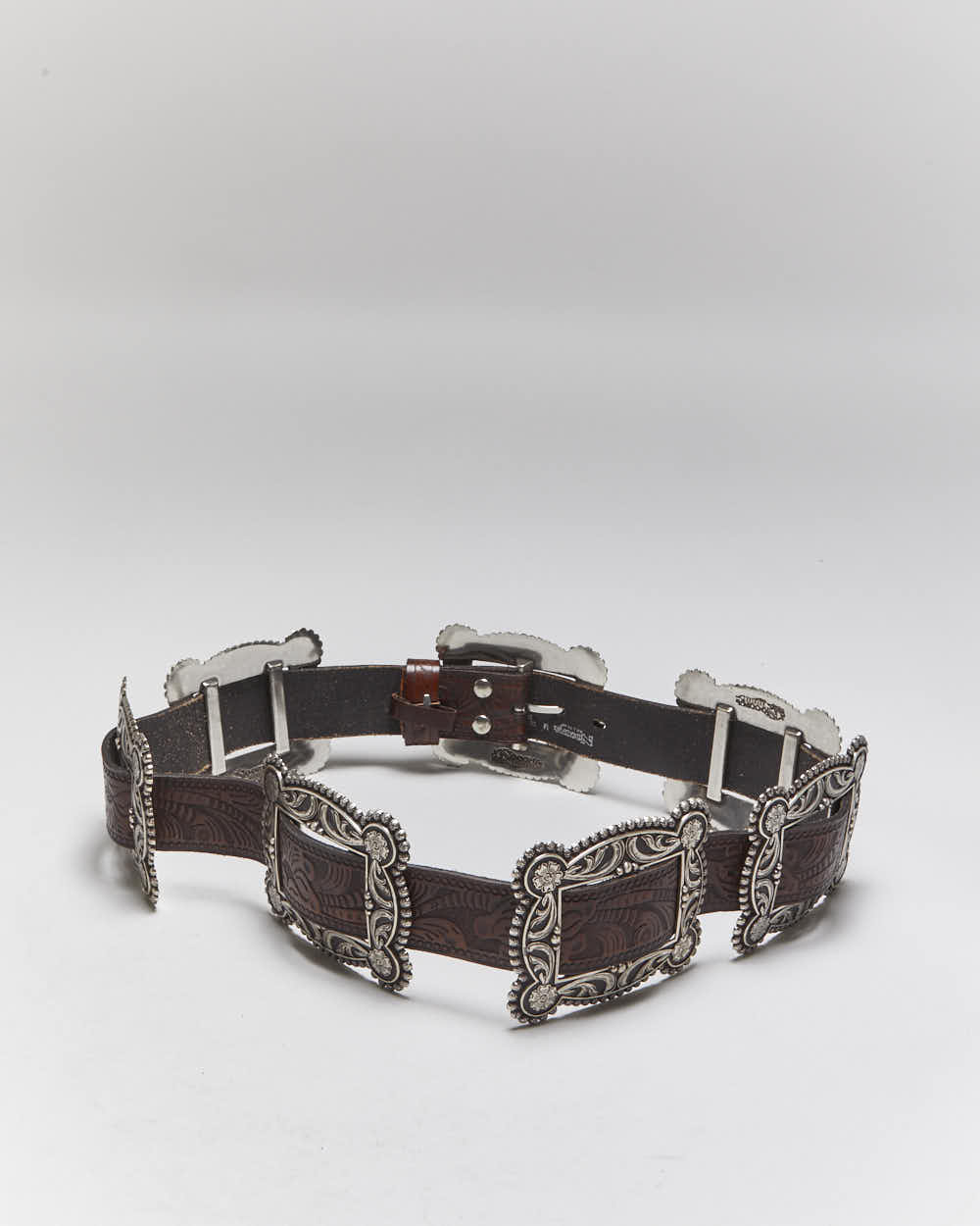 Vintage Nocona Multi Buckle Leather Belt - W33-W36