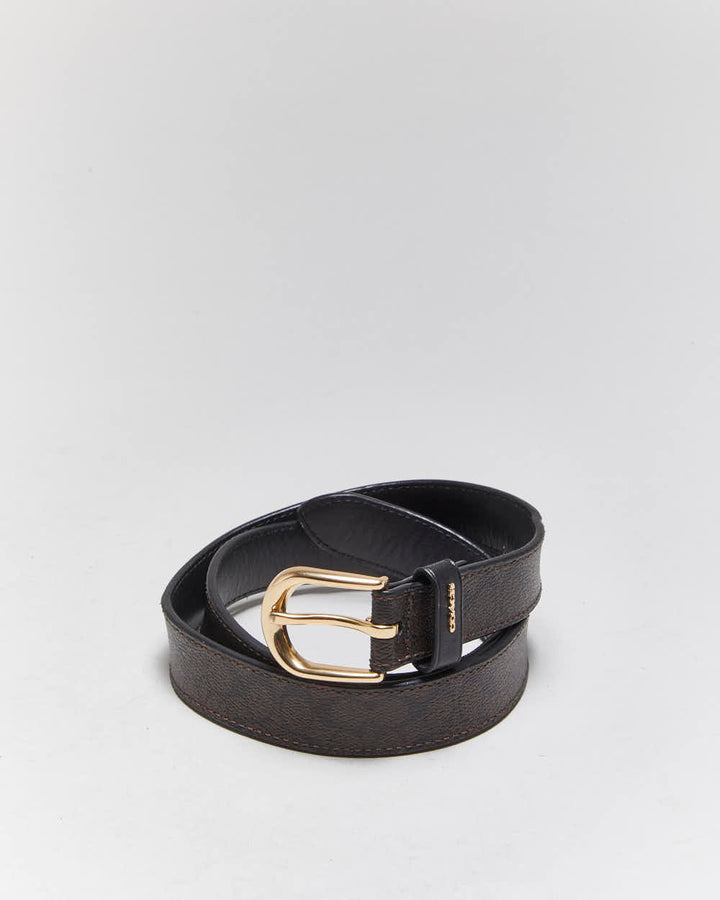 Vintage Coach Monogram Leather Belt - W28-W32