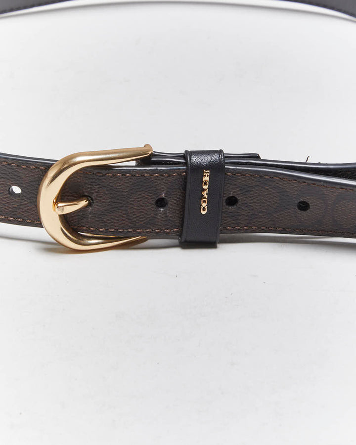 Vintage Coach Monogram Leather Belt - W28-W32