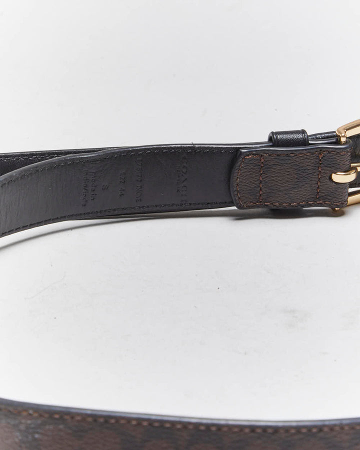 Vintage Coach Monogram Leather Belt - W28-W32