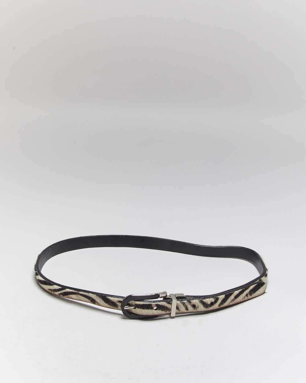 Vintage Animal Print Hide Leather Belt - W34-W38