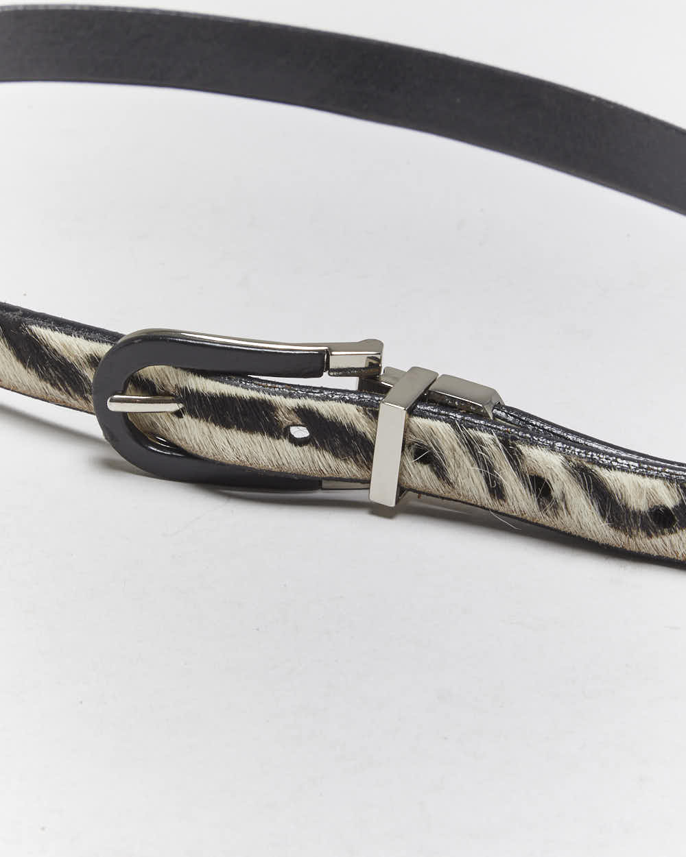 Vintage Animal Print Hide Leather Belt - W34-W38