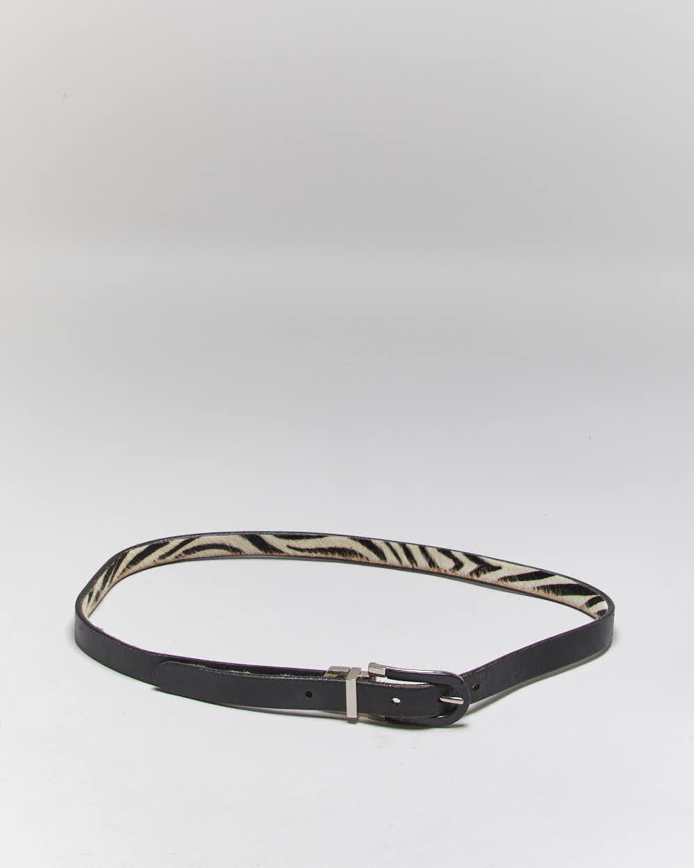 Vintage Animal Print Hide Leather Belt - W34-W38