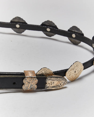 Vintage Lady Nadim Western Leather Belt - W32-W26