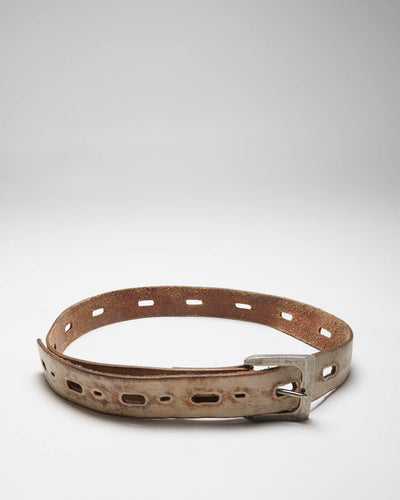 Vintage Distressed Look Leather Belt W32-W41