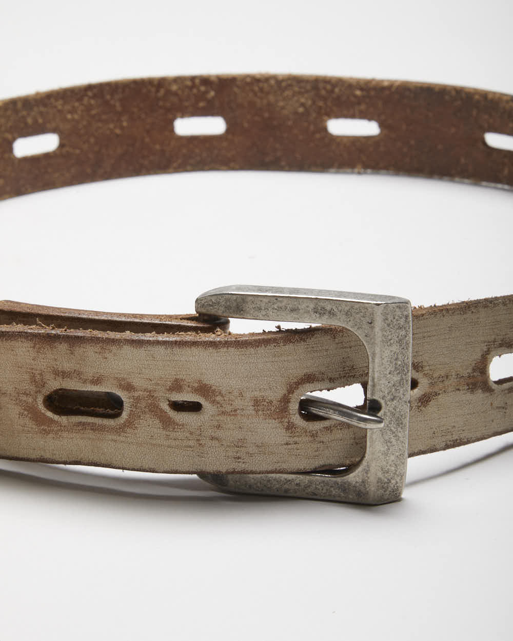 Vintage Distressed Look Leather Belt W32-W41