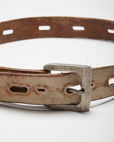 Vintage Distressed Look Leather Belt W32-W41