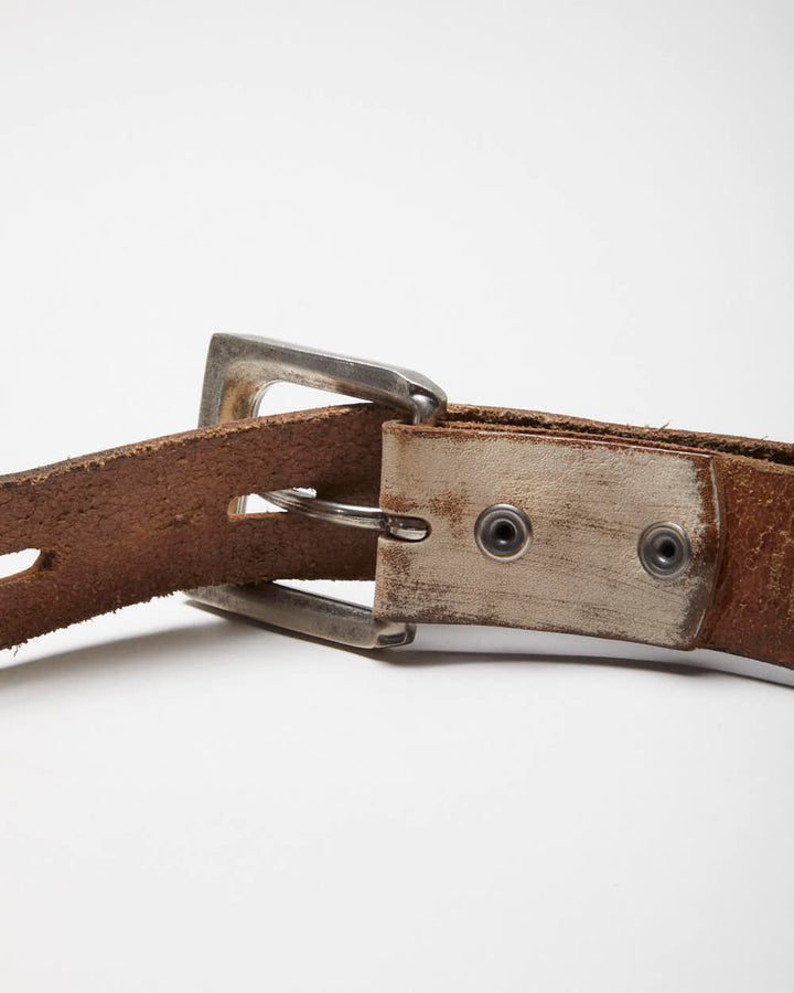Vintage Distressed Look Leather Belt W32-W41