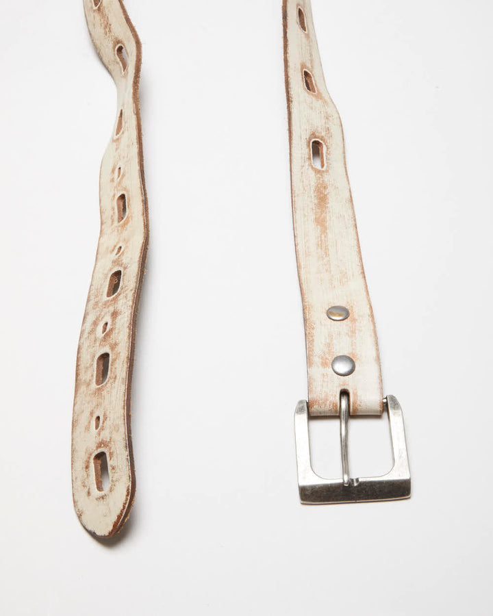 Vintage Distressed Look Leather Belt W32-W41