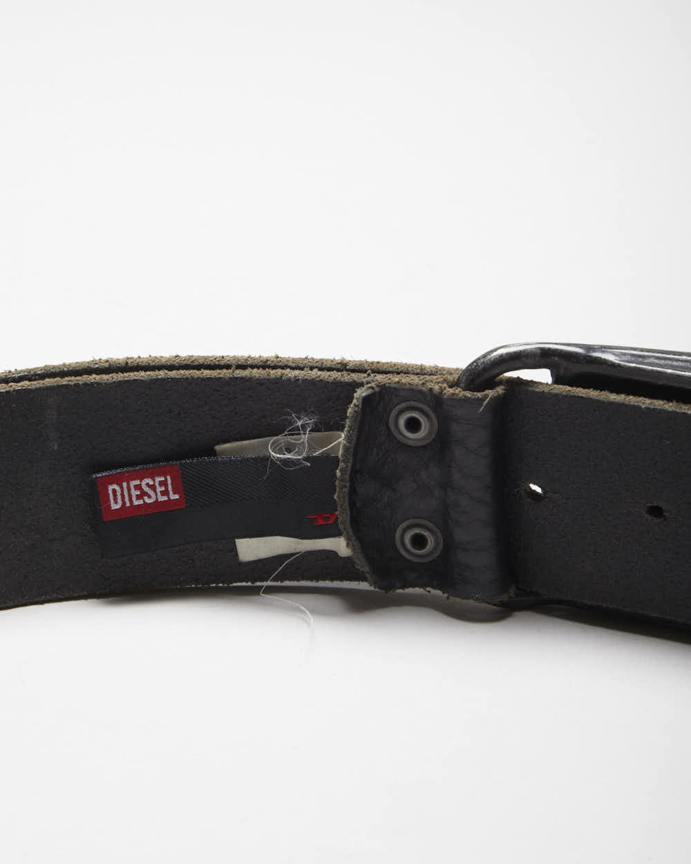 Vintage 00s Diesel Leather Belt W25-W30