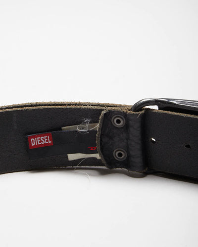 Vintage 00s Diesel Leather Belt W25-W30