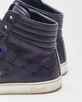 Gucci Imprime High Top Leather Trainers - UK6.5