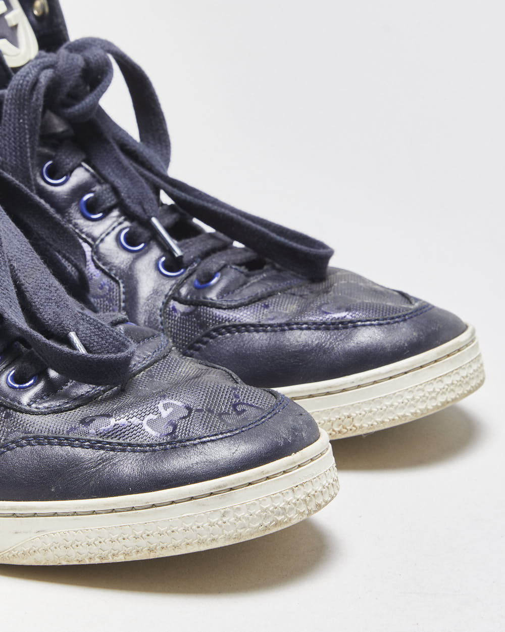 Gucci Imprime High Top Leather Trainers - UK6.5