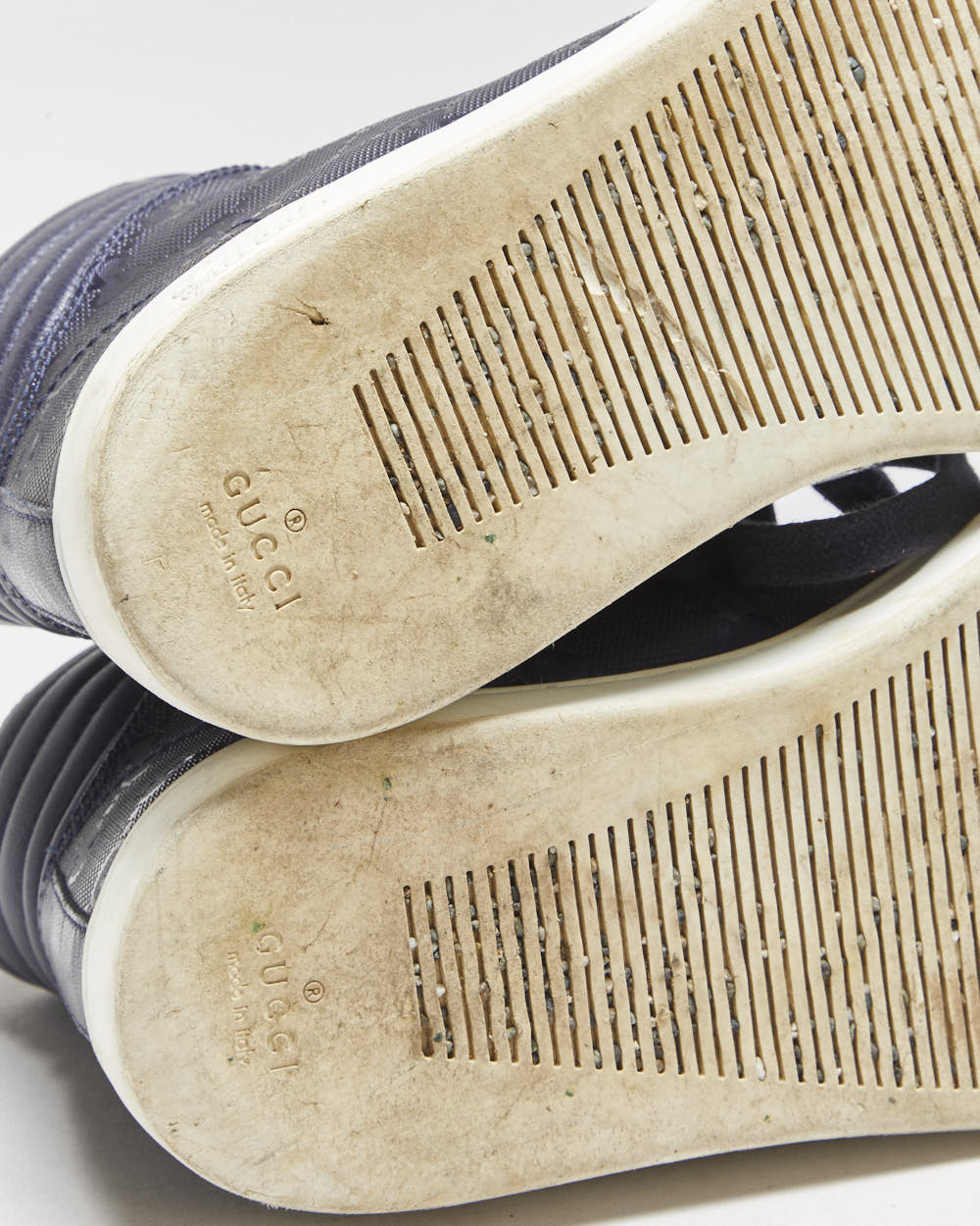 Gucci Imprime High Top Leather Trainers - UK6.5