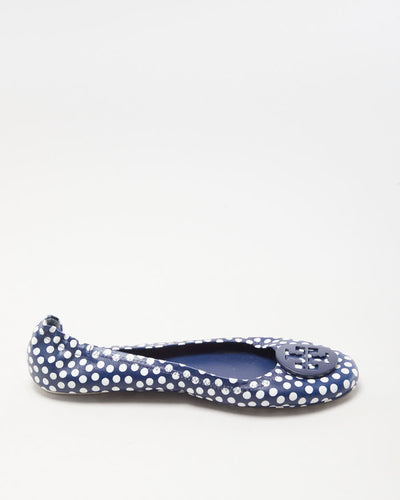 Tory Burch Navy Polka Dot Ballet Flats - EU 41