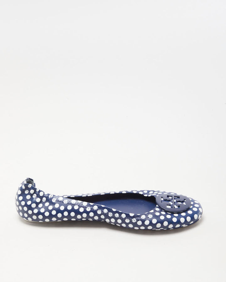Tory Burch Navy Polka Dot Ballet Flats - EU 41