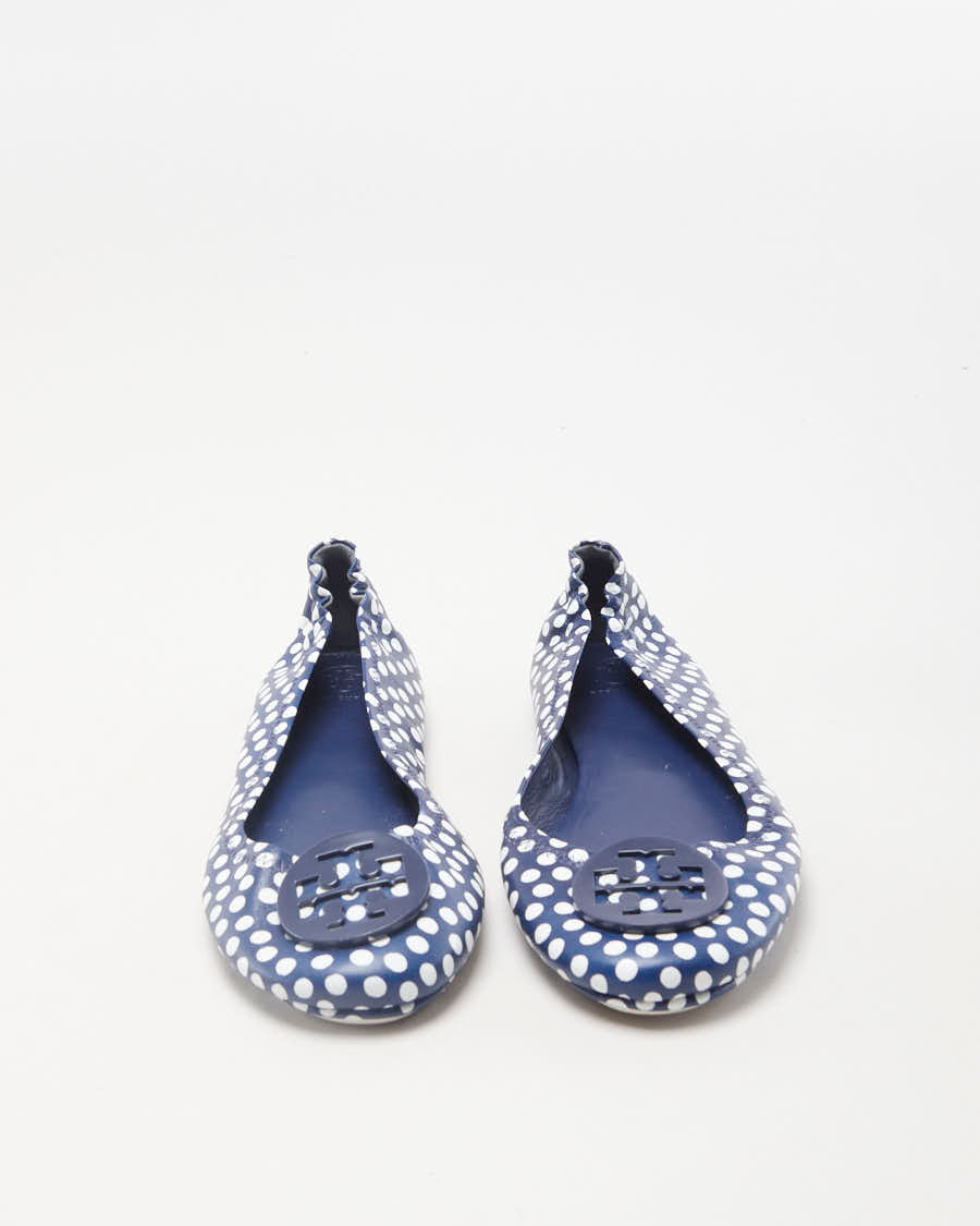 Tory Burch Navy Polka Dot Ballet Flats - EU 41