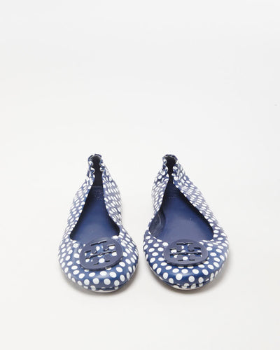 Tory Burch Navy Polka Dot Ballet Flats - EU 41