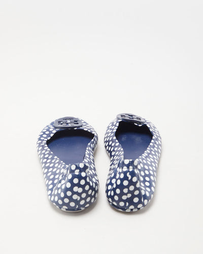 Tory Burch Navy Polka Dot Ballet Flats - EU 41