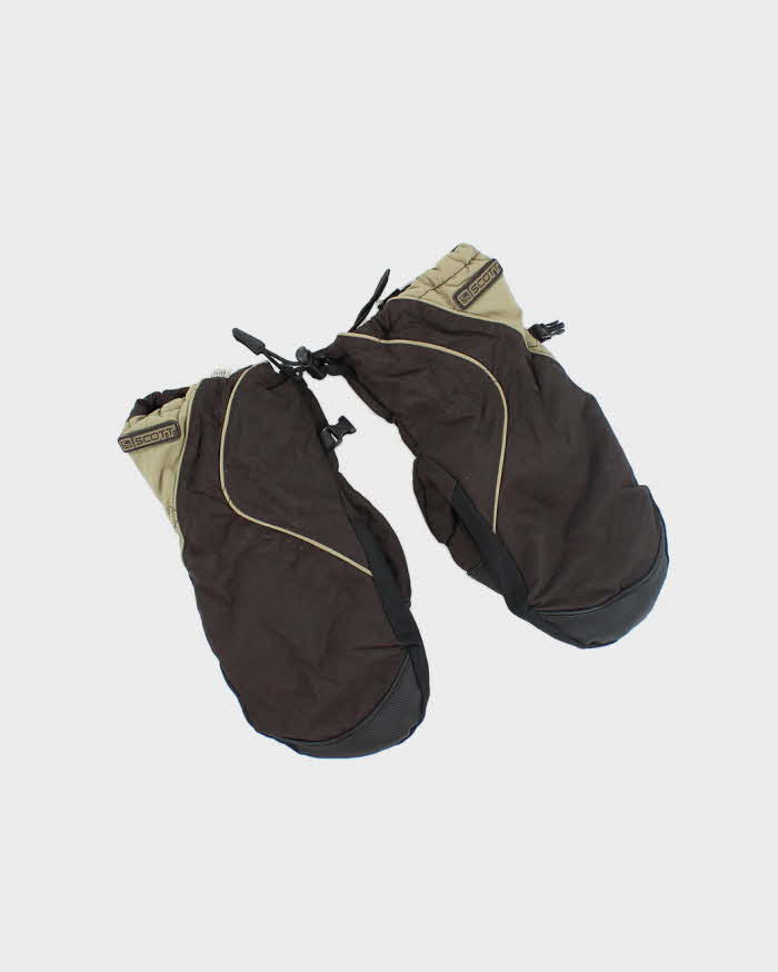 Scott Waterproof Green and Brown Mittens - XL