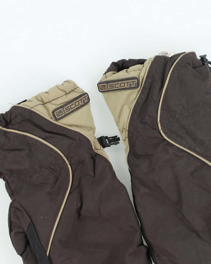 Scott Waterproof Green and Brown Mittens - XL