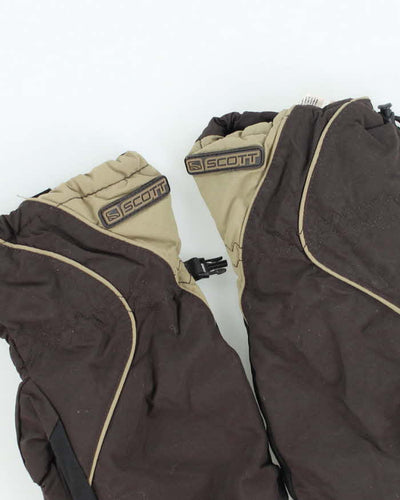 Scott Waterproof Green and Brown Mittens - XL