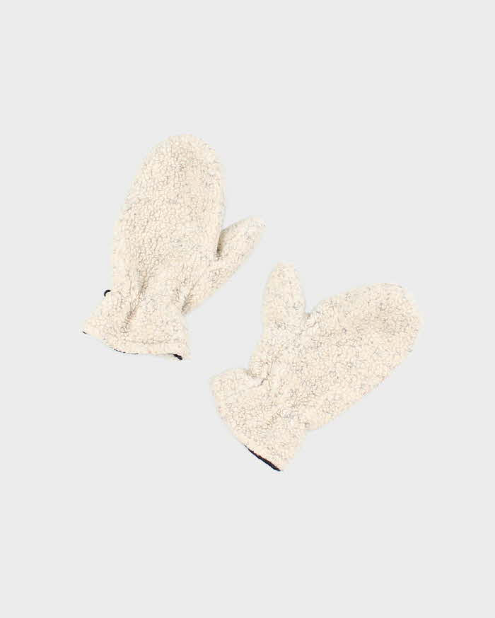 Higher State Cream Borg Mittens - S