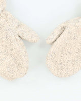 Higher State Cream Borg Mittens - S