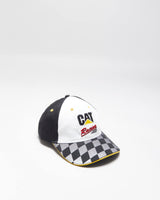 Vintage Y2K 00s CAT Racing Embroidered Canvas Checkerboard Baseball Cap - OS