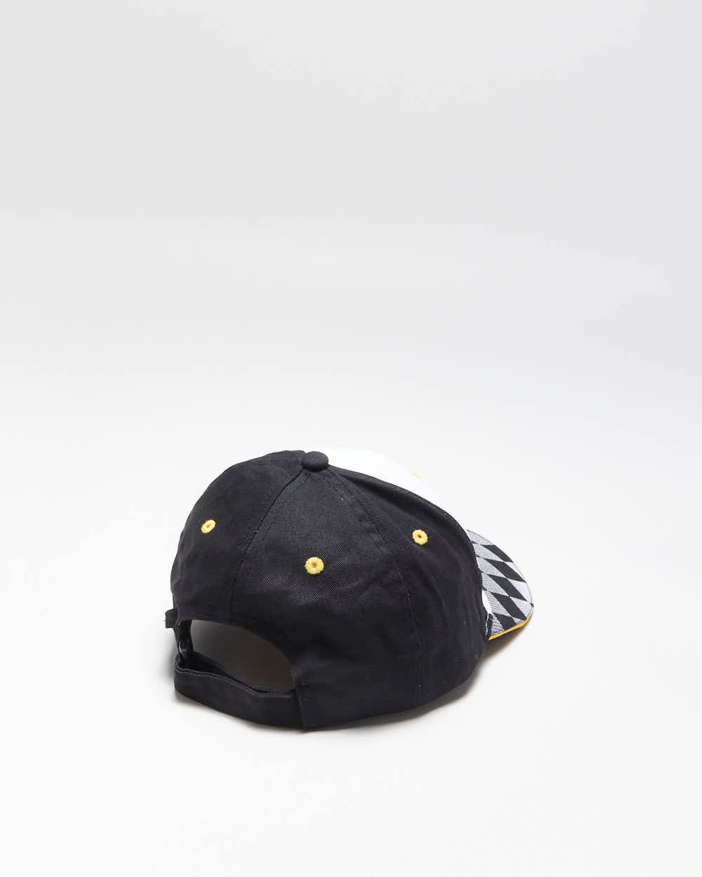 Vintage Y2K 00s CAT Racing Embroidered Canvas Checkerboard Baseball Cap - OS