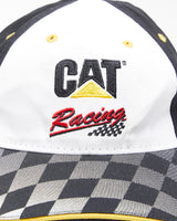 Vintage Y2K 00s CAT Racing Embroidered Canvas Checkerboard Baseball Cap - OS