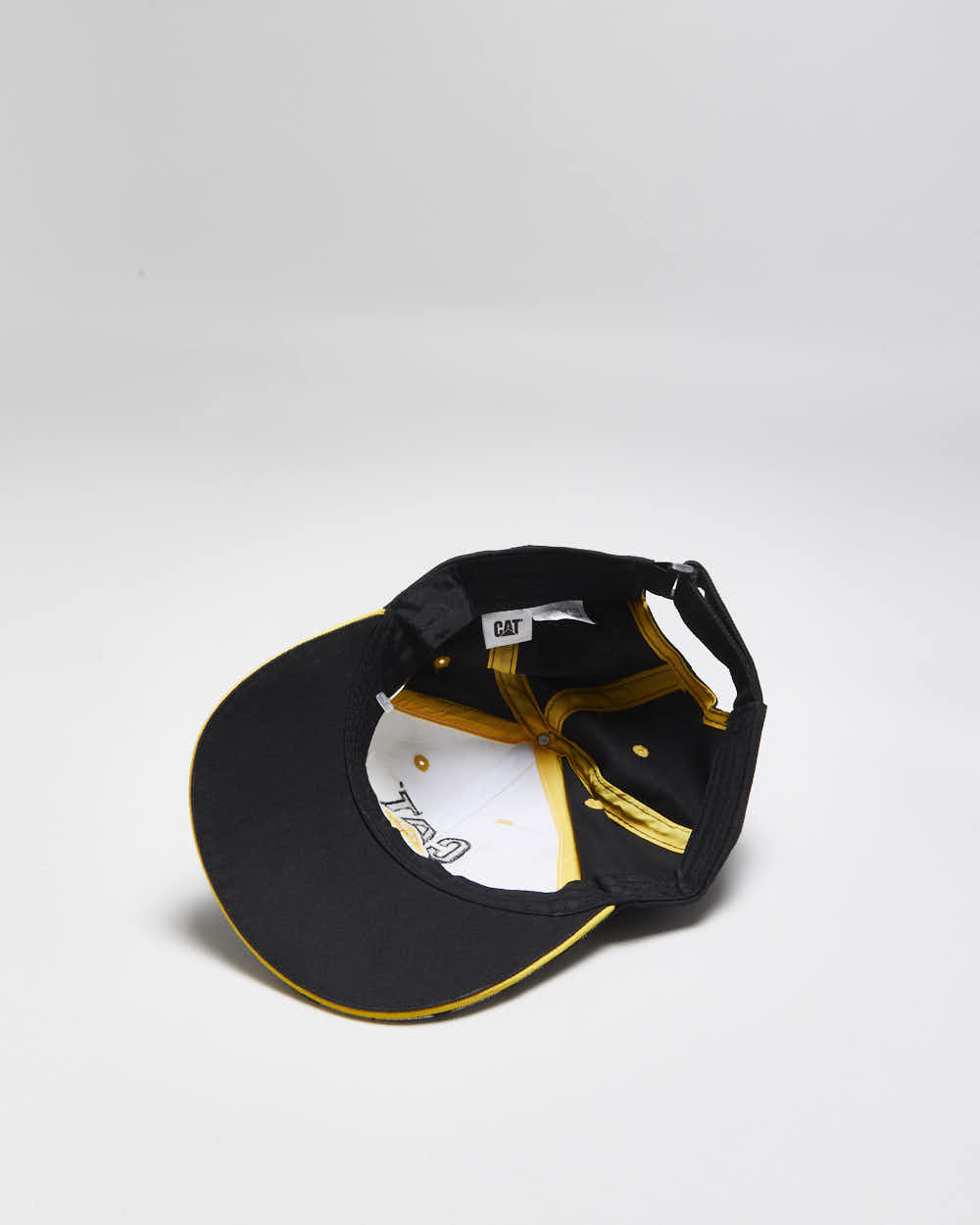 Vintage Y2K 00s CAT Racing Embroidered Canvas Checkerboard Baseball Cap - OS