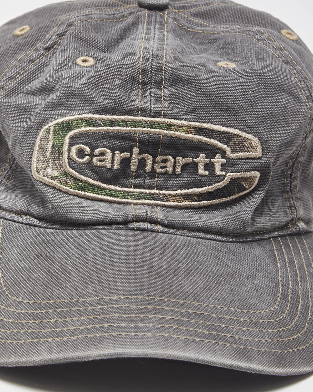 Vintage Carhartt Cedarville Duck Canvas Realtree Camo Velcro Baseball Cap - OS