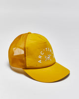 Vintage Arc'teryx Mustard Soft Shell Arc'Word Bird Trucker Cap - OS